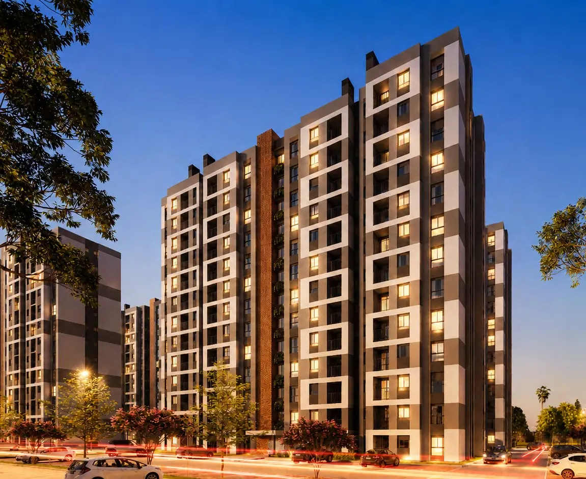 Fachada noturna — Nimbus Place Life, Igara, Canoas