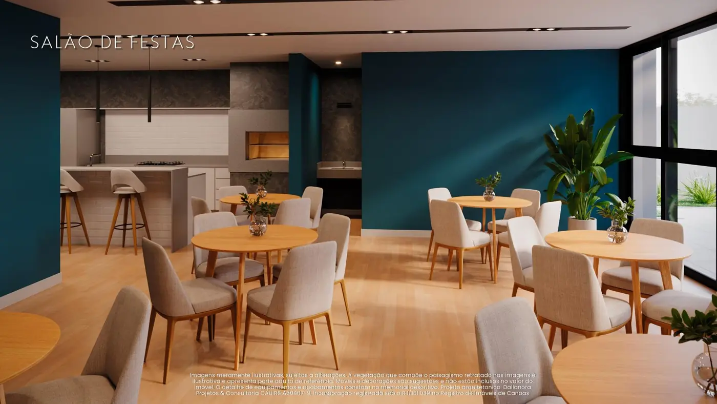 Salão de festas — Residencial Ares, Centro, Canoas